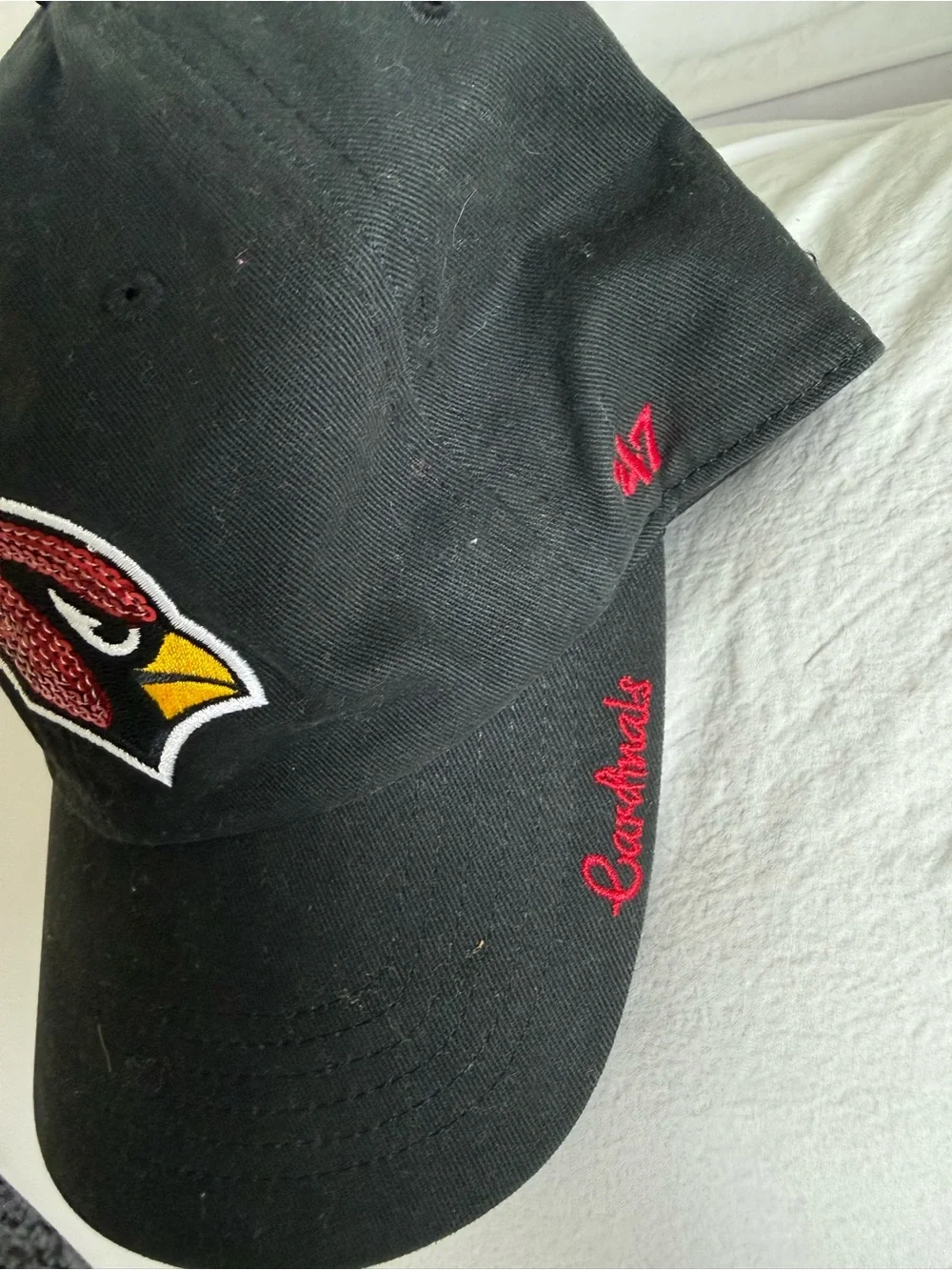 Women’s Black Arizona Cardinals Sequin Logo Baseball Cap